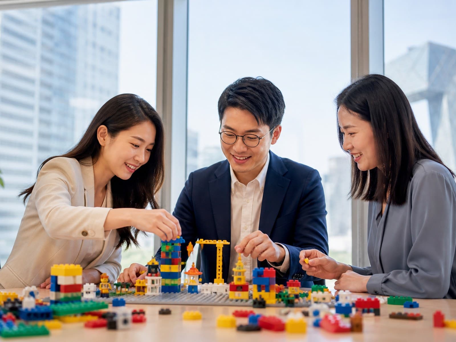 企业乐高拼搭现场